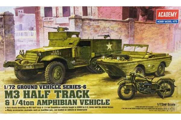 M3 Half Track & 1/4ton Amphibian Vehicle (Academy 13408) 1/72 M3 Half Track & 1/4ton Amphibian Vehicle (Academy 13408) 1/72