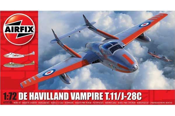 De Havilland Vampire T.11 / J-28C (Airfix 02058A) 1/72 De Havilland Vampire T.11 / J-28C (Airfix 02058A) 1/72
