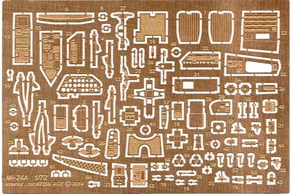 Ми-24А інтер'єр кабіни пілоту (ACE 7259) 1/72 Ми-24А інтер'єр кабіни пілоту (ACE 7259) 1/72