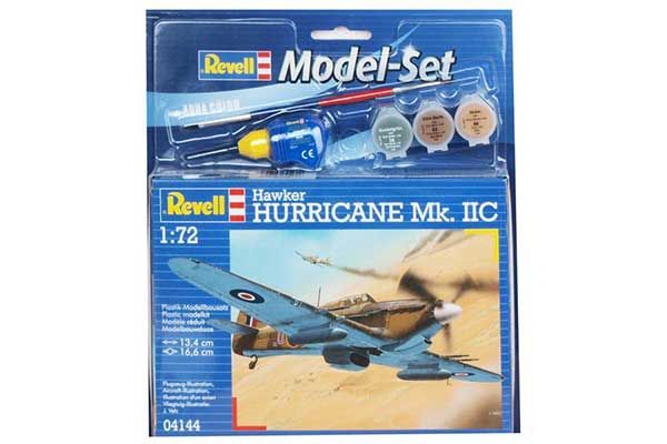 Подарунковий набір з моделлю літака Hawker Hurricane Mk.II С (Revell 64144) 1/72 Подарунковий набір з моделлю літака Hawker Hurricane Mk.II С (Revell 64144) 1/72