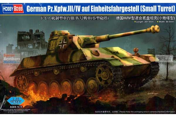 German Pz.Kpfw.III/IV auf Einheitsfahrgestell (Small Turret) (Hobby Boss 80151) 1/35