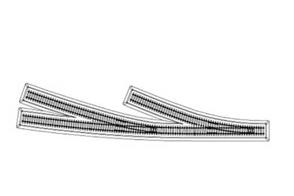 Немецкие железнодорожные пути с поворотом (Hobby Boss 82910) 1/72 Немецкие железнодорожные пути с поворотом (Hobby Boss 82910) 1/72