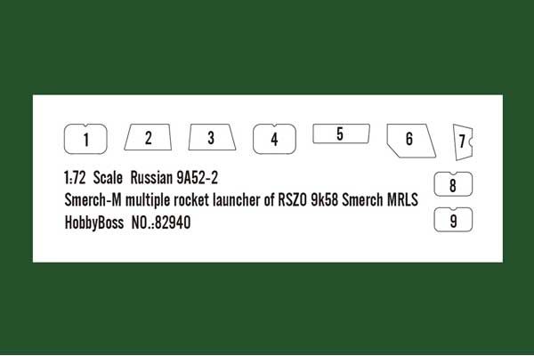 9A52-2 РСЗВ  «Смерч-М» 9к58 (Hobby boss 82940) 1/72