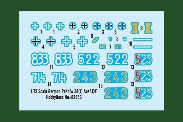 German Pz.Kpfw. 38(t) Ausf.E/F (Hobby Boss 82956) 1/72