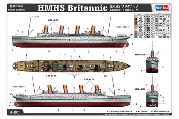 HMHS Britannic (Hobby boss 83422) 1/700