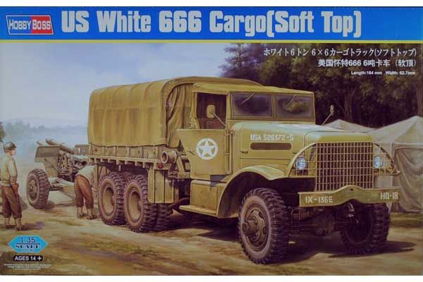 Американский грузовик White 666 с брезентовой крышей (Hobby Boss 83801) 1/35 Американский грузовик White 666 с брезентовой крышей (Hobby Boss 83801) 1/35