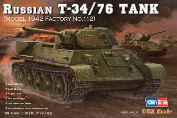 Т-34/76 мод. 1942 завод 112 (Hobby Boss 84806) 1/48 Т-34/76 мод. 1942 завод 112 (Hobby Boss 84806) 1/48