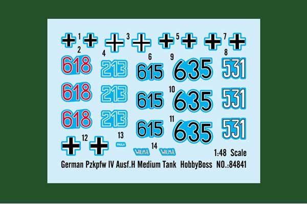 German Pzkpfw IV Ausf.H Средний танк (Hobby Boss  84841) 1/48