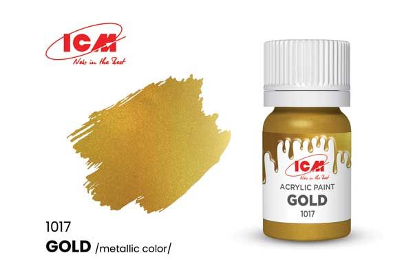 Акриловая краска - Золото (Gold) ICM 1017