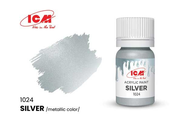 Акриловая краска - Серебро (Silver) ICM 1024
