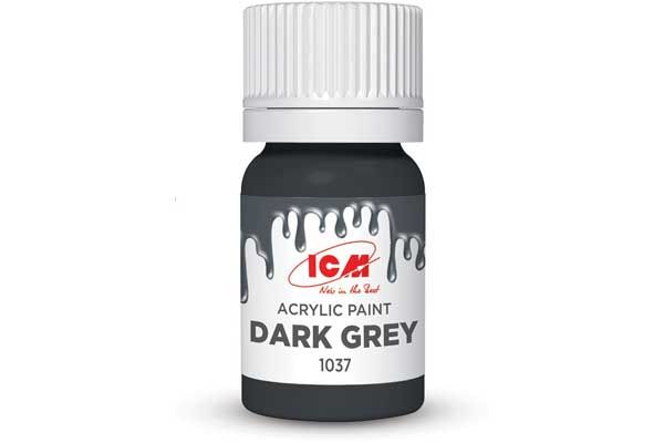 Акрилова фарба - Темно-серий (Dark grey) ICM 1037