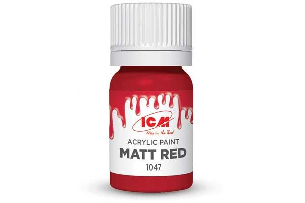 Акрилова фарба - Матовий червоний (Matt red) ICM 1047