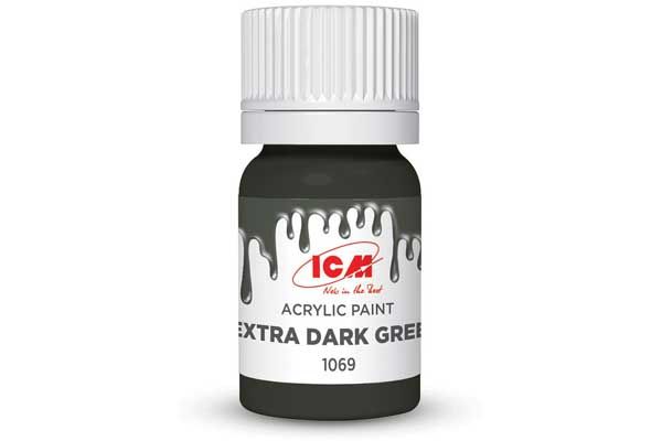 Акрилова фарба - Екстра темно-зелений (Extra dark green) ICM 1069 Акрилова фарба - Екстра темно-зелений (Extra dark green) ICM 1069