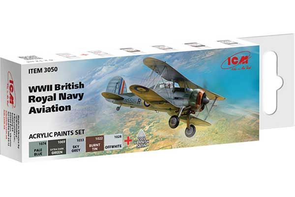 Набір акрилових фарб для авіації Королівського військово-морського флоту Великої Британії 2СВ (ICM 3050) Набір акрилових фарб для авіації Королівського військово-морського флоту Великої Британії 2СВ (ICM 3050)