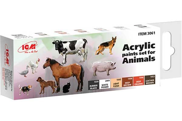 Набір акрилових фарб для тварин (ICM 3061) Набір акрилових фарб для тварин (ICM 3061)