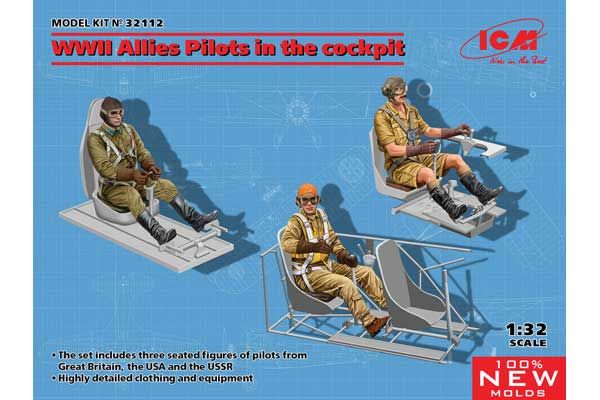 Пілоти союзників Другої світової війни в кабіні (ICM 32112) 1/32