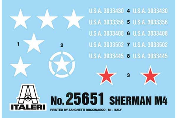 Sherman M4 75mm (Italeri 25751) 1/56