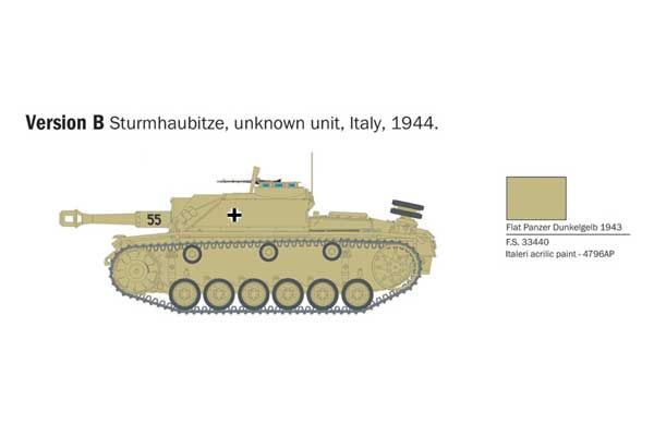 Stug III - Sturmhaubitze 105 (Italeri 25756) 1/56