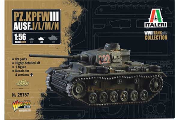 Pz. Kpfw. III Ausf. J/L/M/N (Italeri 25757) 1/56