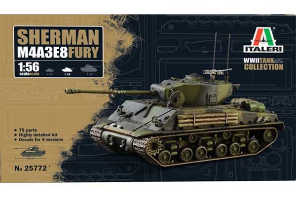 M4A3E8 Sherman Fury (Italeri 25772) 1/56 M4A3E8 Sherman Fury (Italeri 25772) 1/56