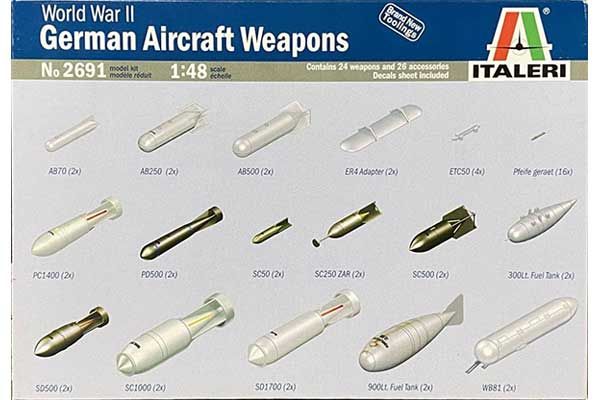 Німецьке авіаційне озброєння 2СВ (Italeri 2691) 1/48 Німецьке авіаційне озброєння 2СВ (Italeri 2691) 1/48