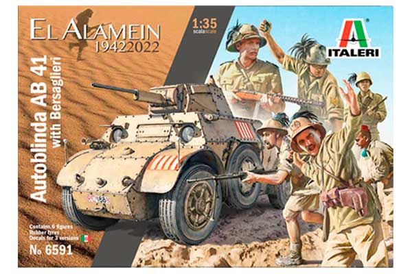 Autoblinda AB 41 с берсальерами в Эль-Аламейне (Italeri 6591) 1/35 Autoblinda AB 41 с берсальерами в Эль-Аламейне (Italeri 6591) 1/35