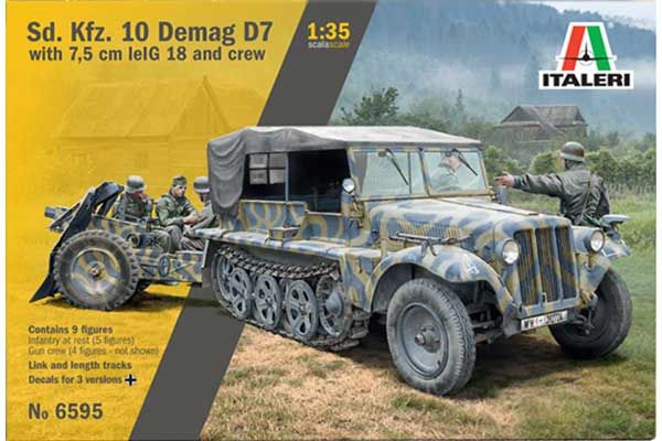 Sd. Kfz. 10 Demag D7 з 7,5 cm leIG 18 і екіпіжем (Italeri 6595) 1/35 Sd. Kfz. 10 Demag D7 з 7,5 cm leIG 18 і екіпіжем (Italeri 6595) 1/35