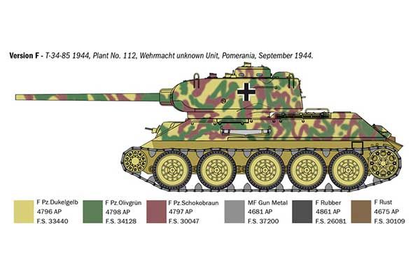 Т-34/85 Завод 112 -1944 (Italeri 6758) 1/35