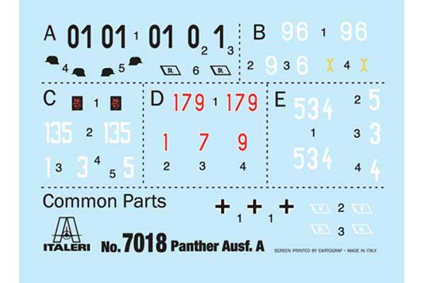 Pz. Kpfw. V Panther Ausf. A Sd. Kfz. 171 (Italeri 7018) 1/72