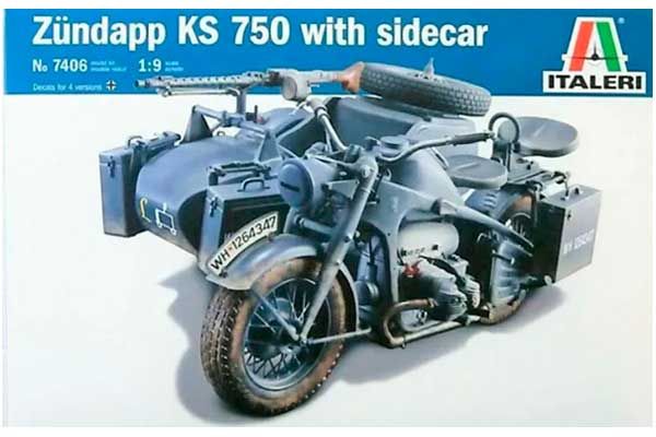 Zundapp KS 750 з коляскою (Italeri 7406) 1/9 Zundapp KS 750 з коляскою (Italeri 7406) 1/9