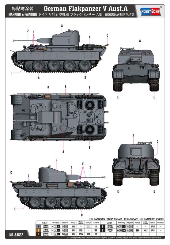 German Flakpanzer V Ausf.A (Hobby boss 84832) 1/48