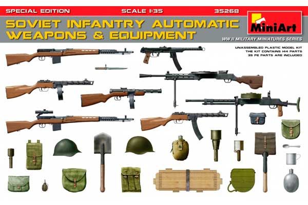 Радянська піхотна автоматична зброя і спорядження (MiniArt 35268) 1/35 Радянська піхотна автоматична зброя і спорядження (MiniArt 35268) 1/35