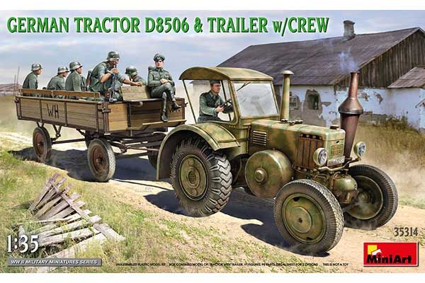 Німецький трактор D8506 з причепом і солдатами (MiniArt 35314) 1/35 Німецький трактор D8506 з причепом і солдатами (MiniArt 35314) 1/35