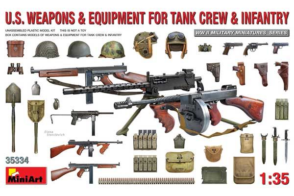 Американська зброя та спорядження для танкистів і піхоти (MiniArt 35334) 1/35 Американська зброя та спорядження для танкистів і піхоти (MiniArt 35334) 1/35