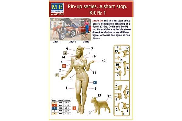 Серия Pin-up: Короткая остановка, набор № 1 (MASTER BOX 24015) 1/24 Серия Pin-up: Короткая остановка, набор № 1 (MASTER BOX 24015) 1/24