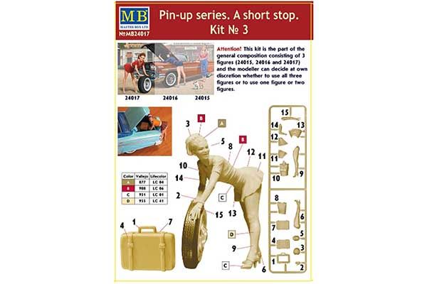 Серия Pin-up: Короткая остановка, набор № 3 (MASTER BOX 24017) 1/24 Серия Pin-up: Короткая остановка, набор № 3 (MASTER BOX 24017) 1/24