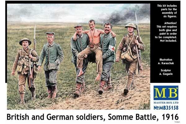 Британские и немецкие солдаты, битва на Сомми, 1916 (Master Box 35158) 1/35
