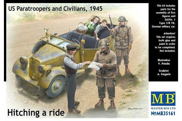 Американські десантники і цивільні особи, 1945 (Master Box 35161) 1/35 Американські десантники і цивільні особи, 1945 (Master Box 35161) 1/35