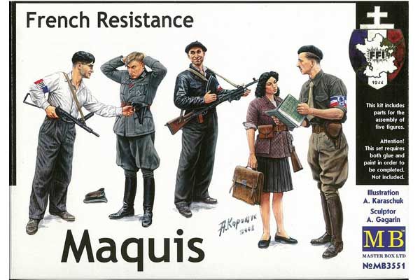 Бійці французького Опору «Маки» (MAster Box 3551) 1/35 Бійці французького Опору «Маки» (MAster Box 3551) 1/35