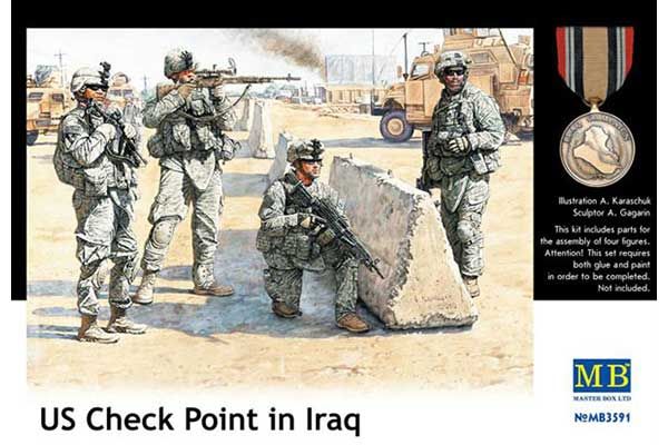 Американские солдаты на КПП в Ираке (MASTER BOX 3591) 1/35