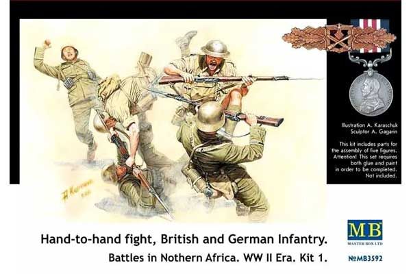 Рукопашный бой между британскими и немецкими солдатами (Master Box 3592) 1/35