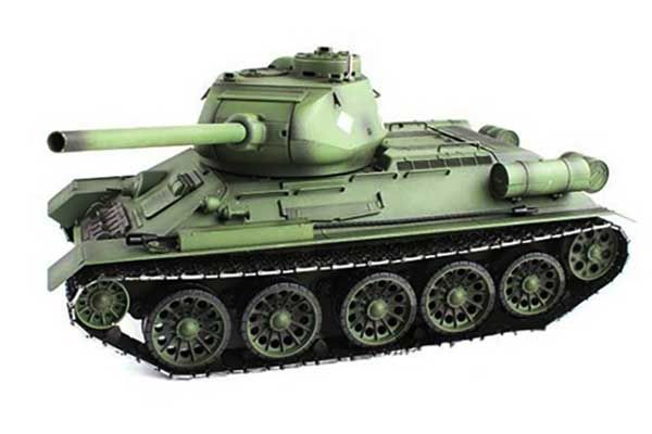 Радіокерований танк Т-34 з пневмогарматою та димом (Heng Long HL3909-1) 1/16 Радіокерований танк Т-34 з пневмогарматою та димом (Heng Long HL3909-1) 1/16