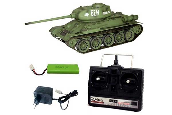 Радіокерований танк Т-34 з пневмогарматою та димом (Heng Long HL3909-1) 1/16 Радіокерований танк Т-34 з пневмогарматою та димом (Heng Long HL3909-1) 1/16