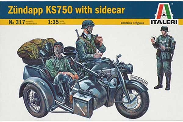 мотоцикл ZUNDAPP KS750 з коляскою (ITALERI 317) 1/35 мотоцикл ZUNDAPP KS750 з коляскою (ITALERI 317) 1/35