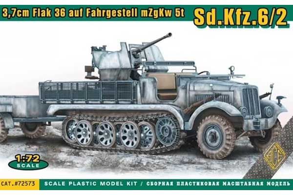 3,7cm Flak 36 auf Fahrgestell mZgKw 5t Sd.Kfz.6/2 (ACE 72573) 1/72 3,7cm Flak 36 auf Fahrgestell mZgKw 5t Sd.Kfz.6/2 (ACE 72573) 1/72