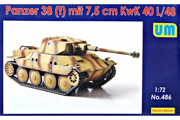 Panzer 38 (t) mit 7.5 cm KwK 40 l/48 (UNIMODELS 486) 1/72