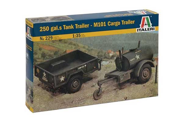 250 галлонный прицеп-цистерна - Грузовой прицеп M101 (ITALERI 229) 1/35 250 галлонный прицеп-цистерна - Грузовой прицеп M101 (ITALERI 229) 1/35