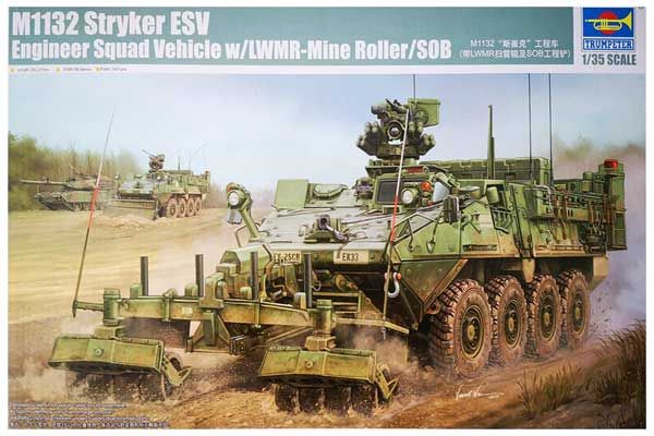 M1132 Stryker Engineer Squad Vehicle w/LWMR-Mine Roller/SOB (Trumpeter 01574) 1/35