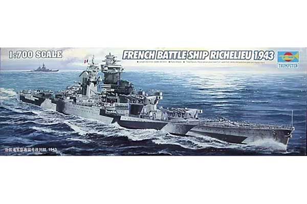 Французский линкор Richelieu 1943 (Trumpeter 05750) 1/700 Французский линкор Richelieu 1943 (Trumpeter 05750) 1/700