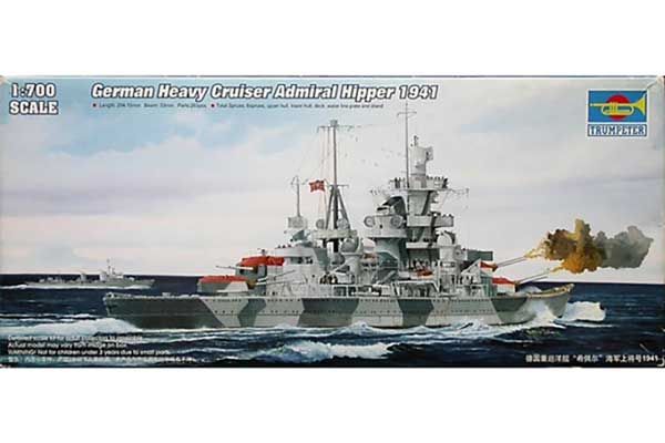 Немецкий крейсер Admiral Hipper 1941 (Trumpeter 05776) 1/700